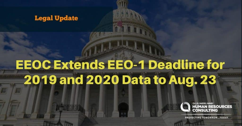 EEOC Extends EEO-1 Deadline for 2019 and 2020 Data to Aug. 23